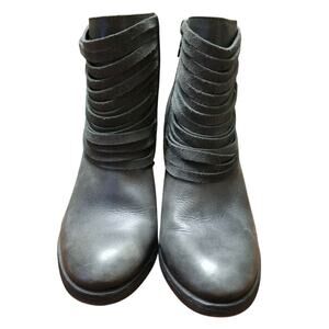PIKOLINOS Gray Leather Ankle Boots. Size 39/US 8.5-9